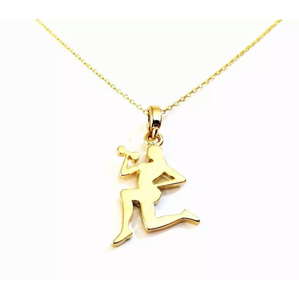 Colar Gargantilha Fitness Academia Folheado A Ouro 18k