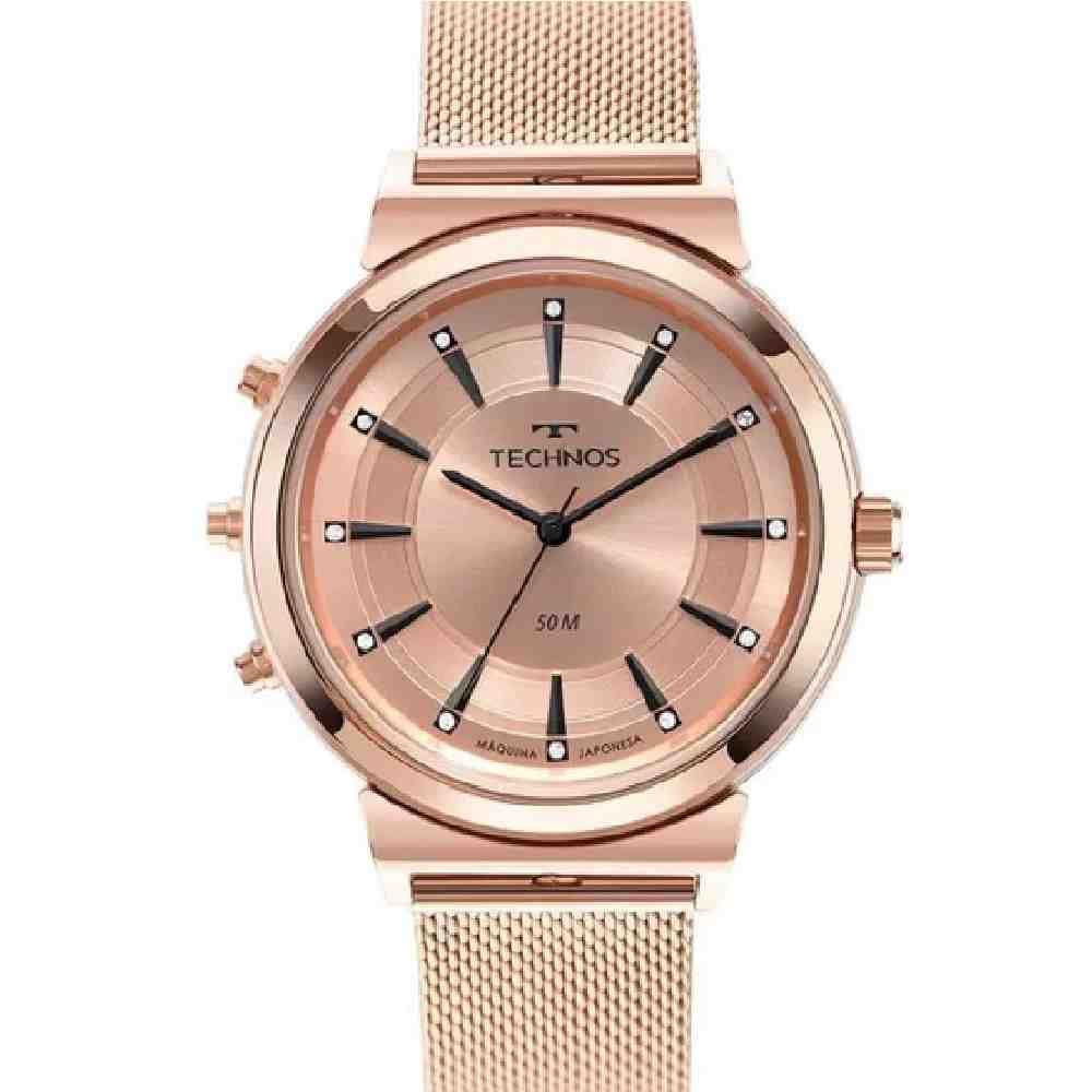 Relógio Technos Feminino Curvas Digital Rosé - 9T33ac/1J