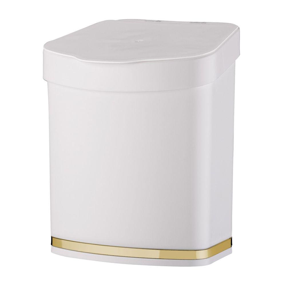Lixeira 2,5 Litros Com tampa Plástica Para Bancada Cozinha Banheiro Dourado - 1258BCD Future