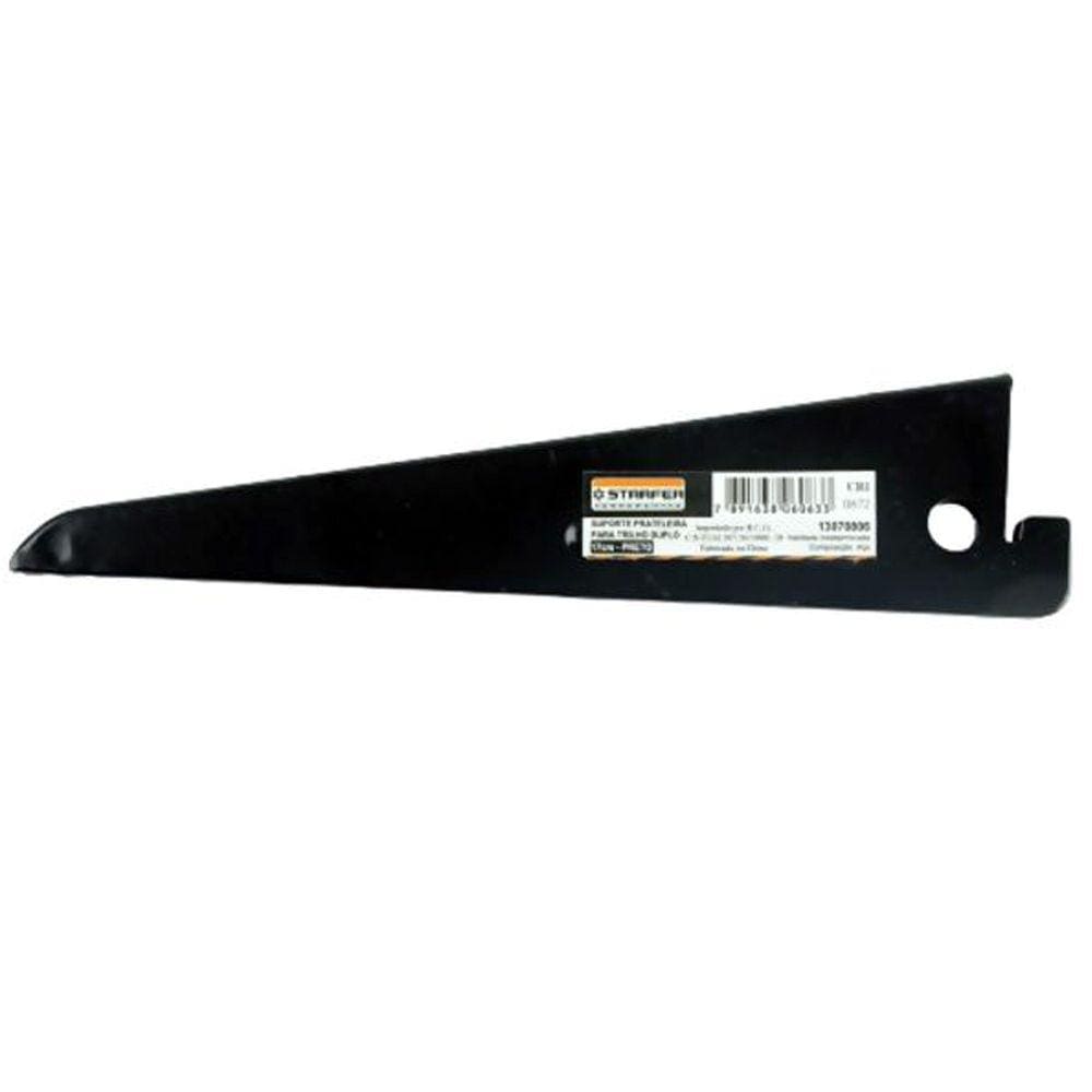 Suporte Duplo para Trilho Prateleira Preto Aço 22cm - Starfer