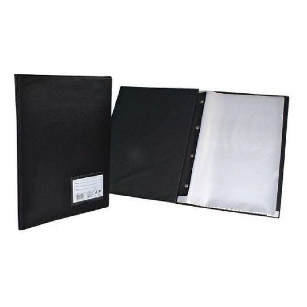 Pasta Catalogo A3 Com 50 Envelope 6 Furos Preta - 350Pr