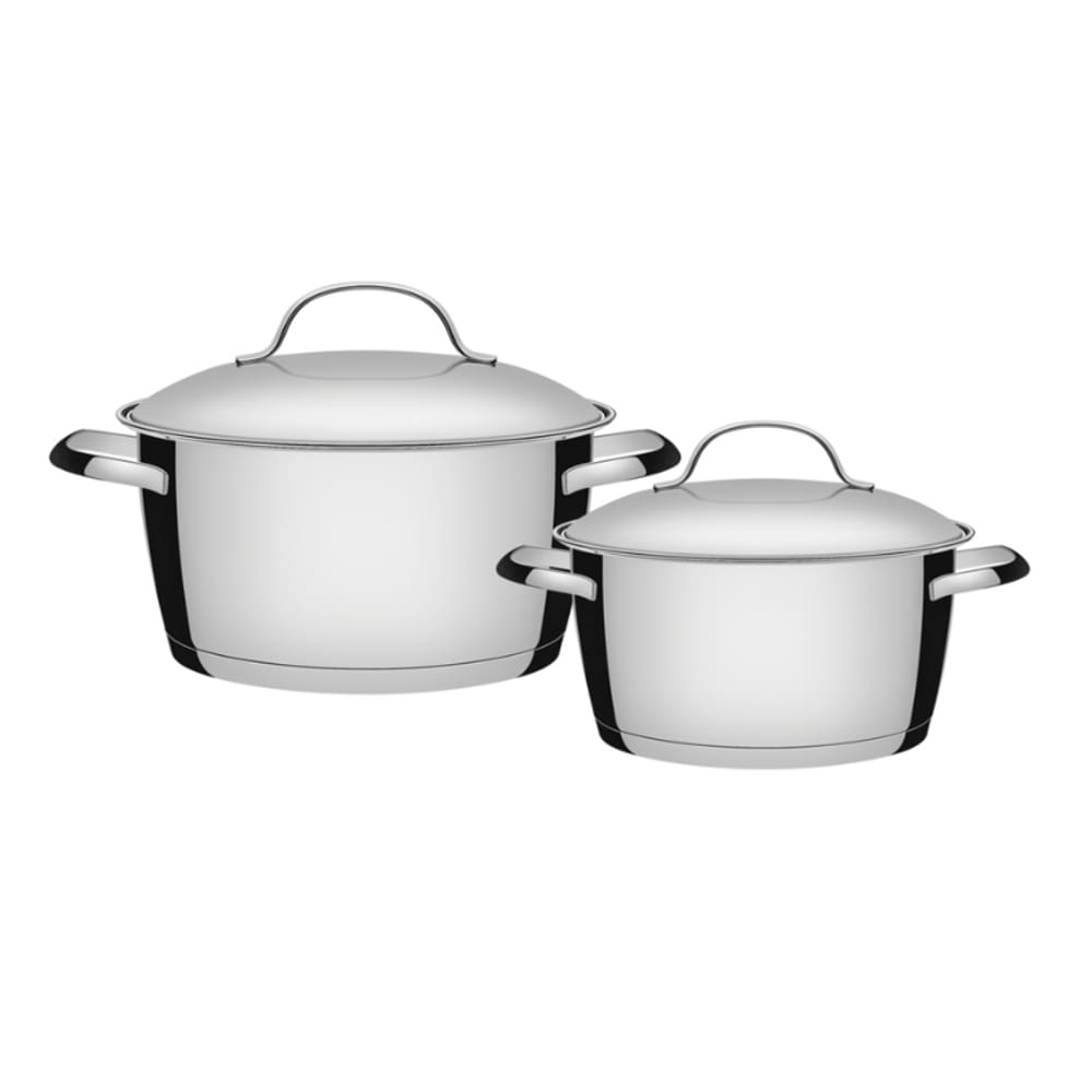 Conjunto De Panelas Em Aço Inox 2 Peças Allegra Tramontina