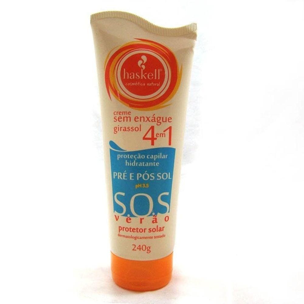 Leave In 4 em 1 Pré e Pós Sol Sos Verão 240g Haskell