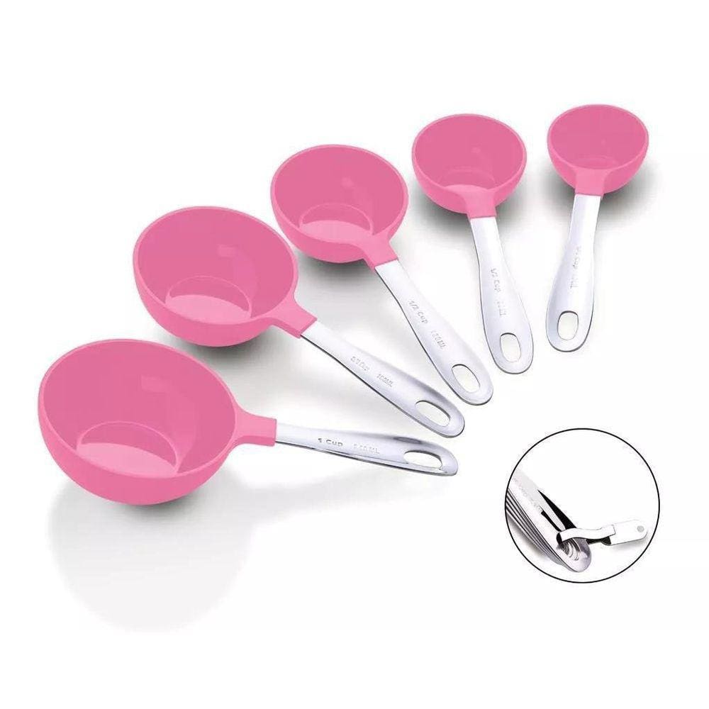 Jogo Medidores De Colher 5 P Rosa La Pasticceria