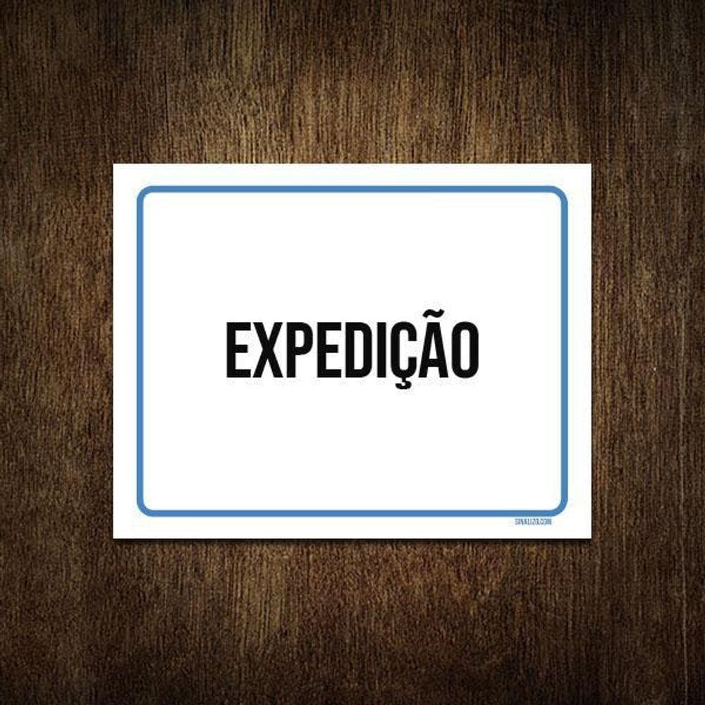 Placa Ambiente Sinalização Setor Expedição 27X35