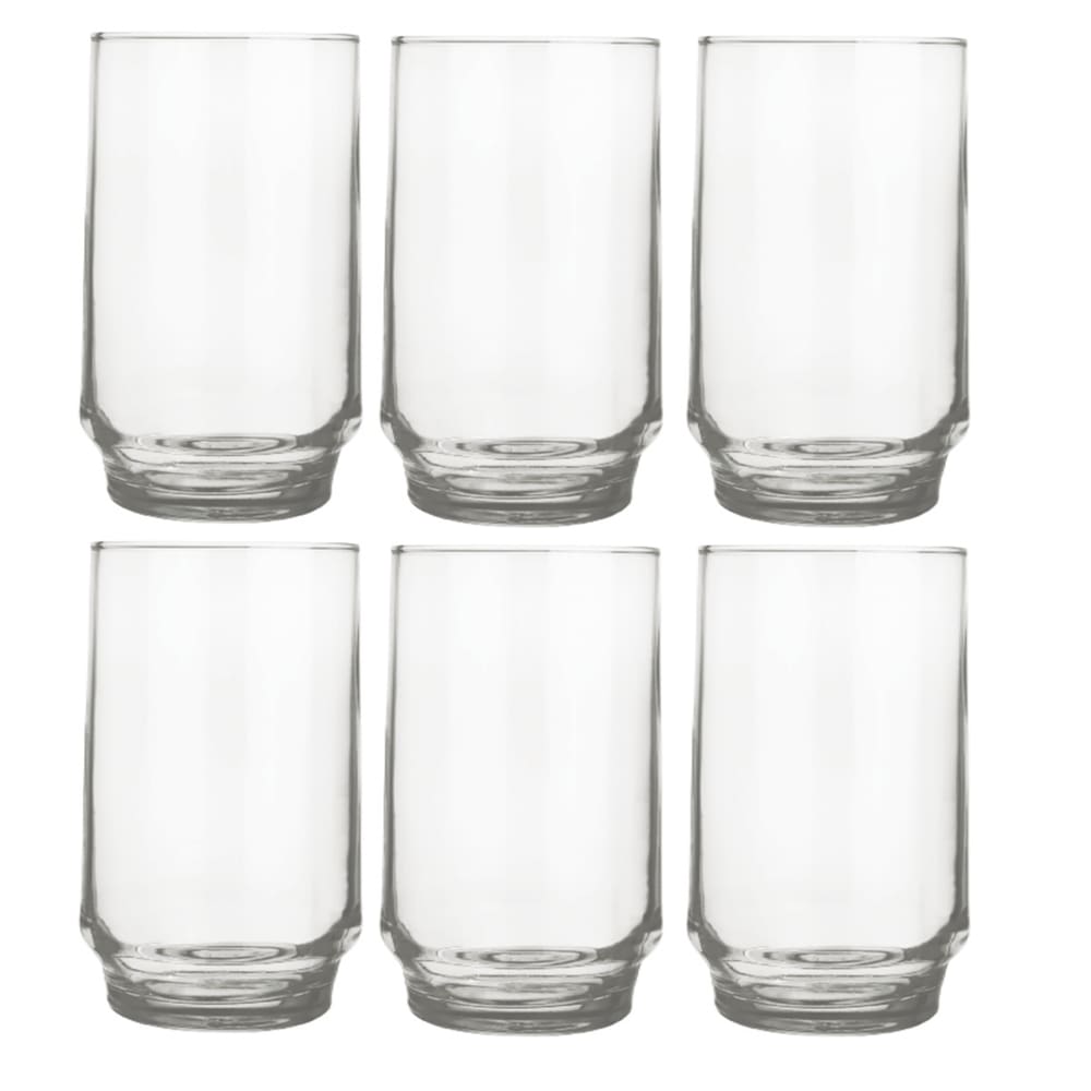 Copo Long Drink 300ml Lights Chop Vidro Suco Agua Nadir 6Un