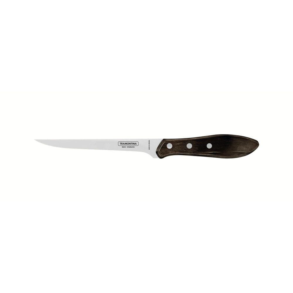 Faca Tramontina para Desossar 6" em Aço Inox e Cabo Castanho Polywood - Tramontina