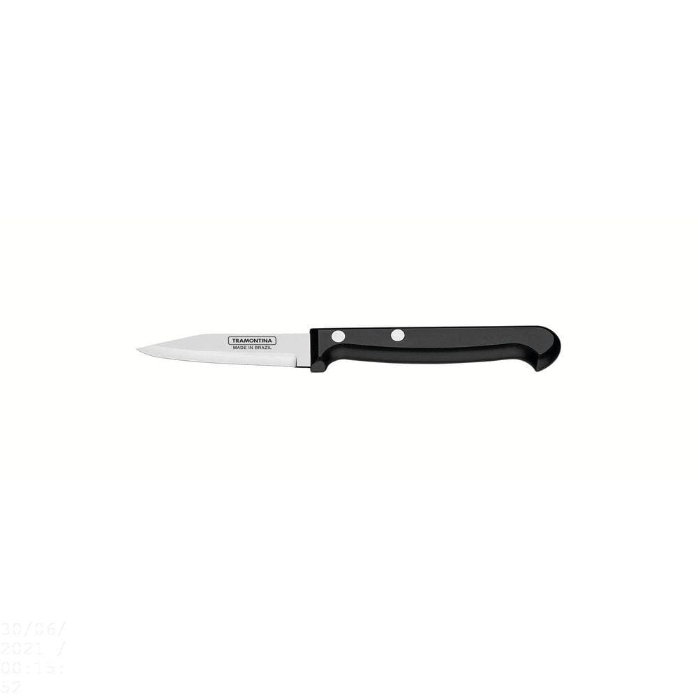 Faca para Legumes e Frutas Tramontina Ultracorte com Lâmina em Aço Inox e Cabo de Polipropileno Preto 3" Tramontina