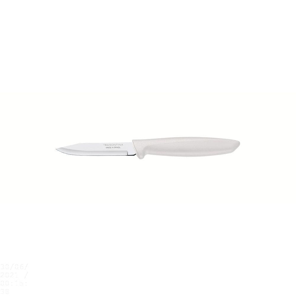 Faca para Legumes e Frutas Tramontina Plenus com Lâmina em Aço Inox e Cabo de Polipropileno Off White 3" Tramontina