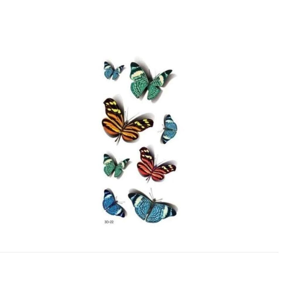Tatuagem Temporária Borboleta 19X9 Modelo 4 Realista Bonita