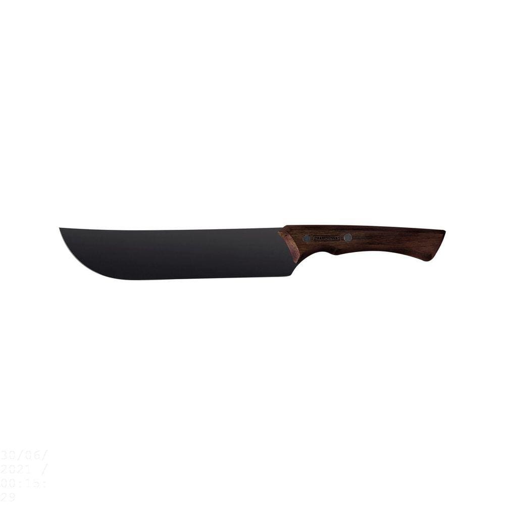 Faca para Carne Tramontina Churrasco Black com Lâmina em Aço Inox Escurecido e Cabo de Madeira 8” Tramontina