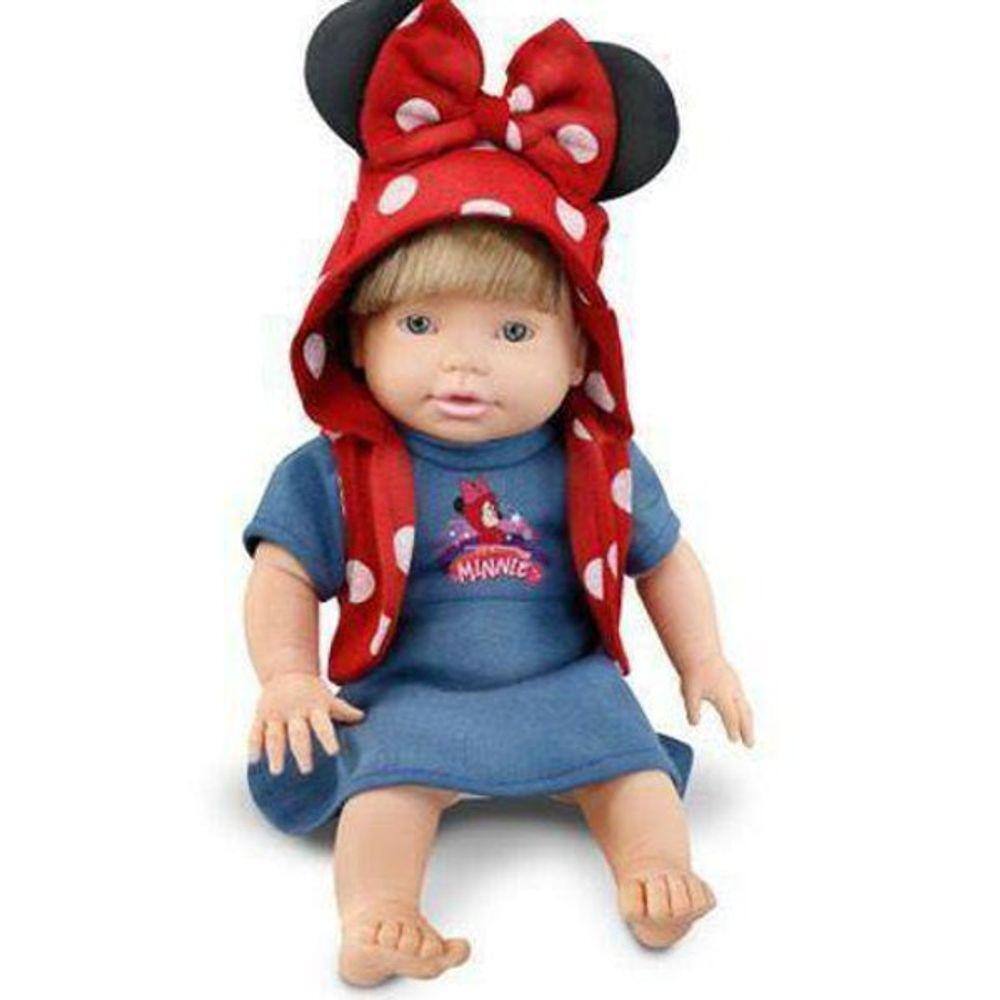 02 Bonecos Bebê Reborn Minnie E Mickey Acessórios