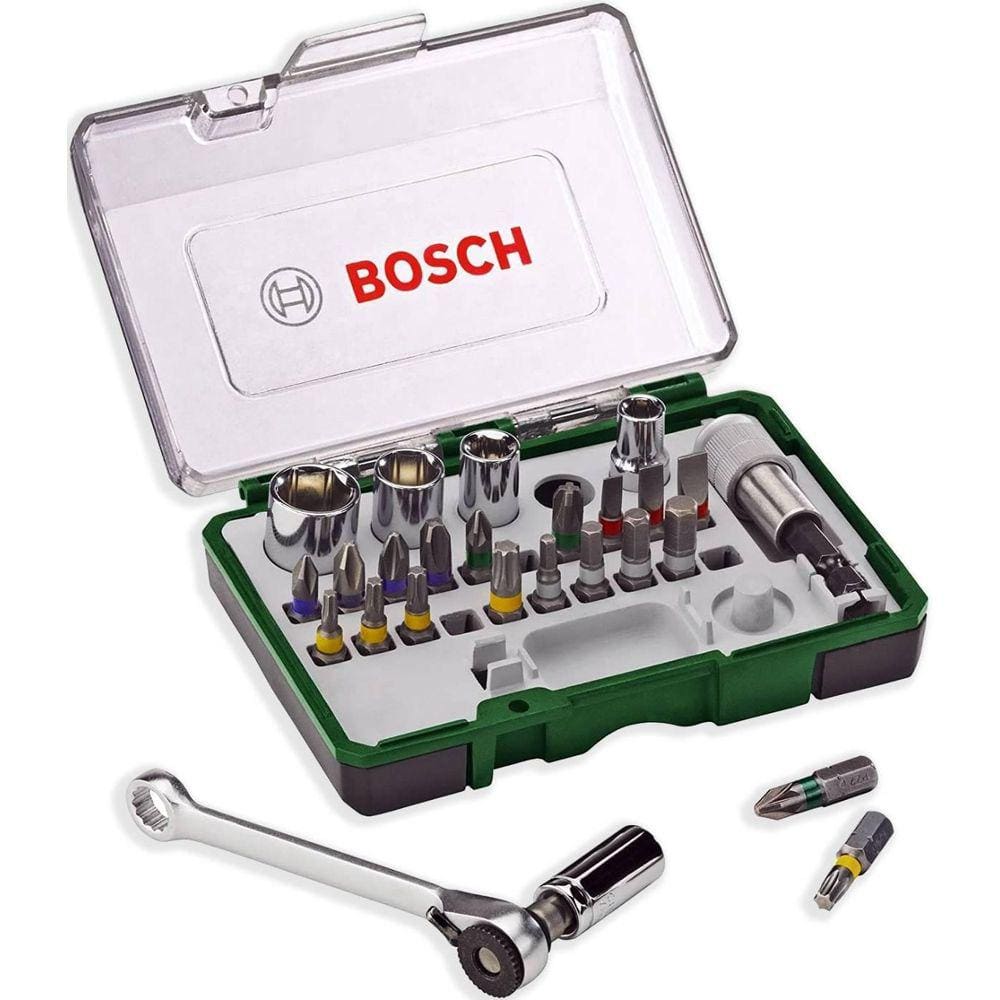 Jogo De Bits E Soquetes Com Catraca 27 Peças - Bosch