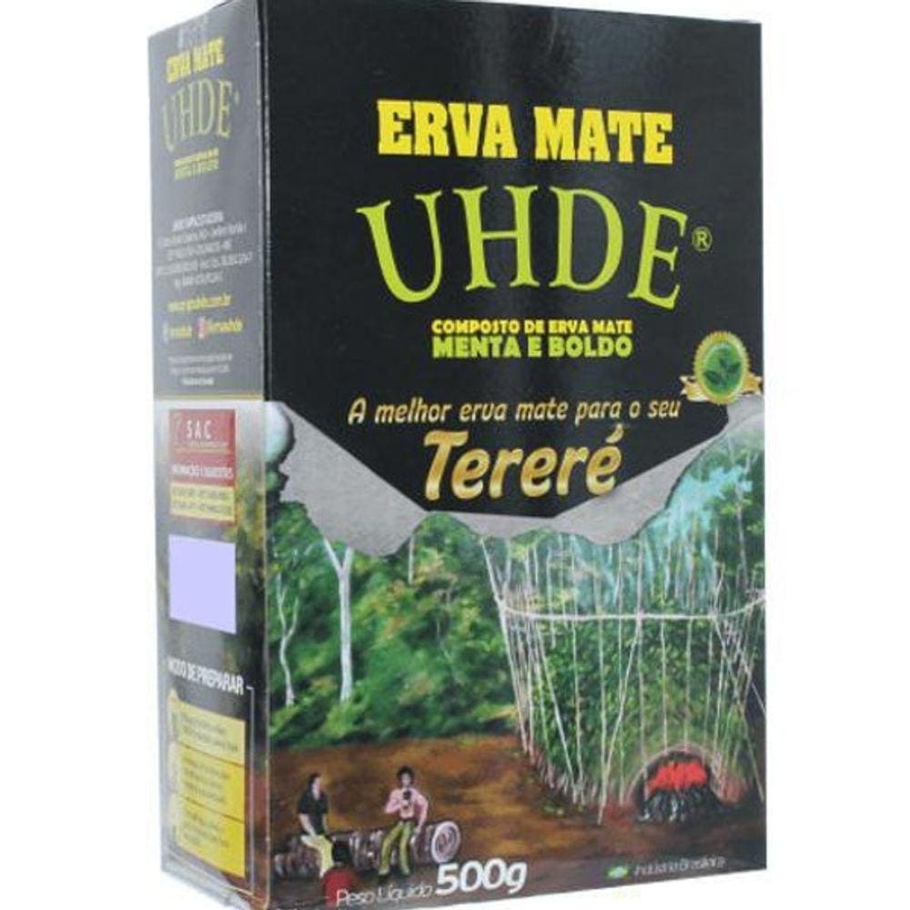 Erva Mate Para Terere Gaucho Uhde Sabor Menta E Boldo 500Gr