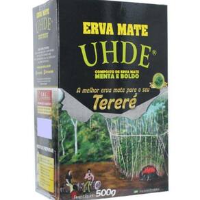 Erva Mate Para Terere Gaucho Uhde Sabor Menta E Boldo 500Gr