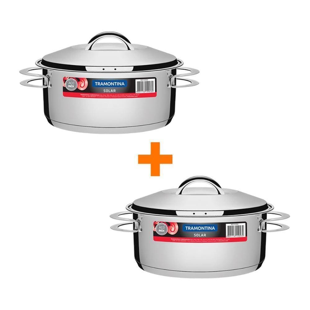 2 Panelas Aço Inox Fundo Triplo Solar 4,7L Pit1 - Tramontina