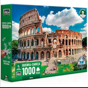 Quebra cabeça Roma Coliseu Itália 1000 peças Game Office