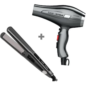 Kit Prancha + Secador de Cabelo Profissional - Extreme Lizze Voltagem:220V + Cera Polidora p/ Prancha Lizze