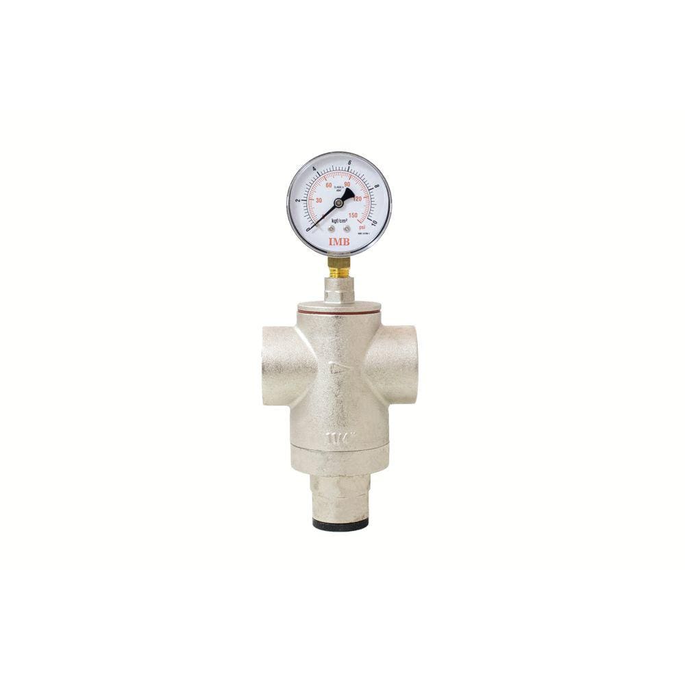 Válvula Redutora Pressão 1.1/4 Latão Ivm E Manômetro 150psi