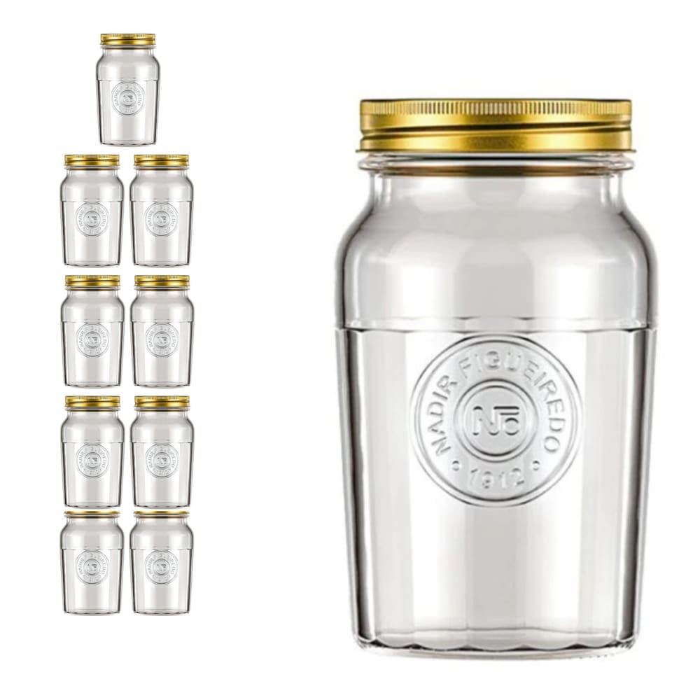 Pote Americado Vintage Retro Tampa Biscoito 1,5L Nadir 9Un