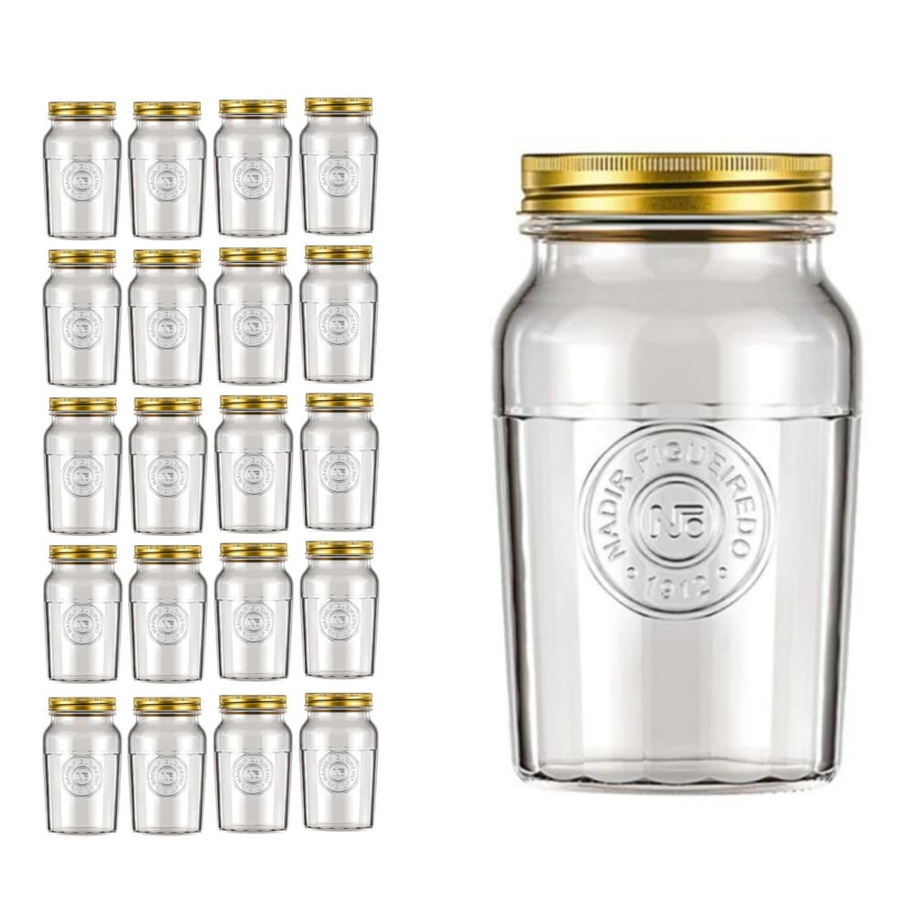 Pote Americado Vintage Retro Tampa Biscoito 1L Nadir 20Un