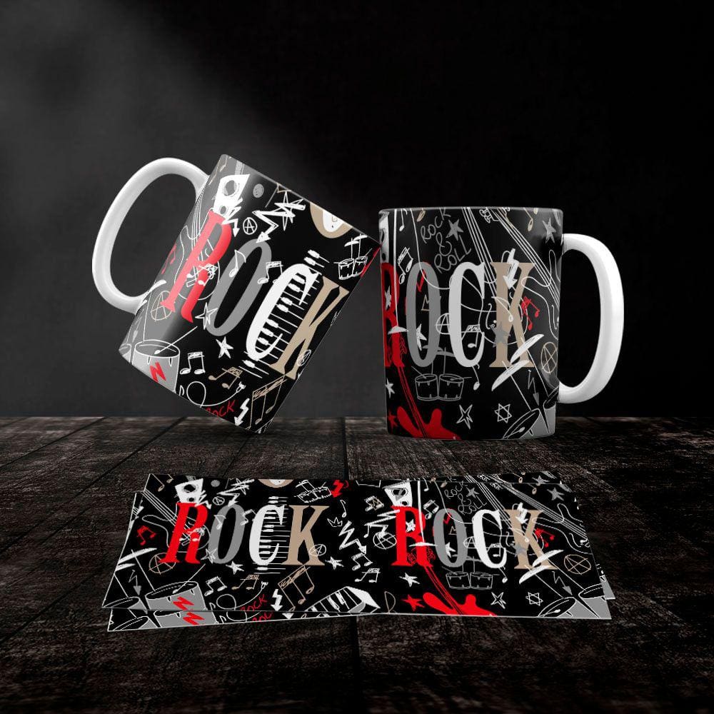 Caneca Cerâmica Rock and Roll Mod.17