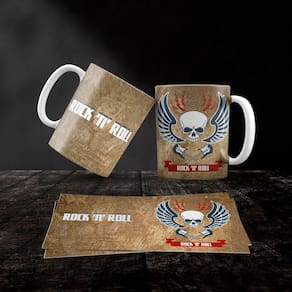 Caneca Cerâmica Rock and Roll Mod.21