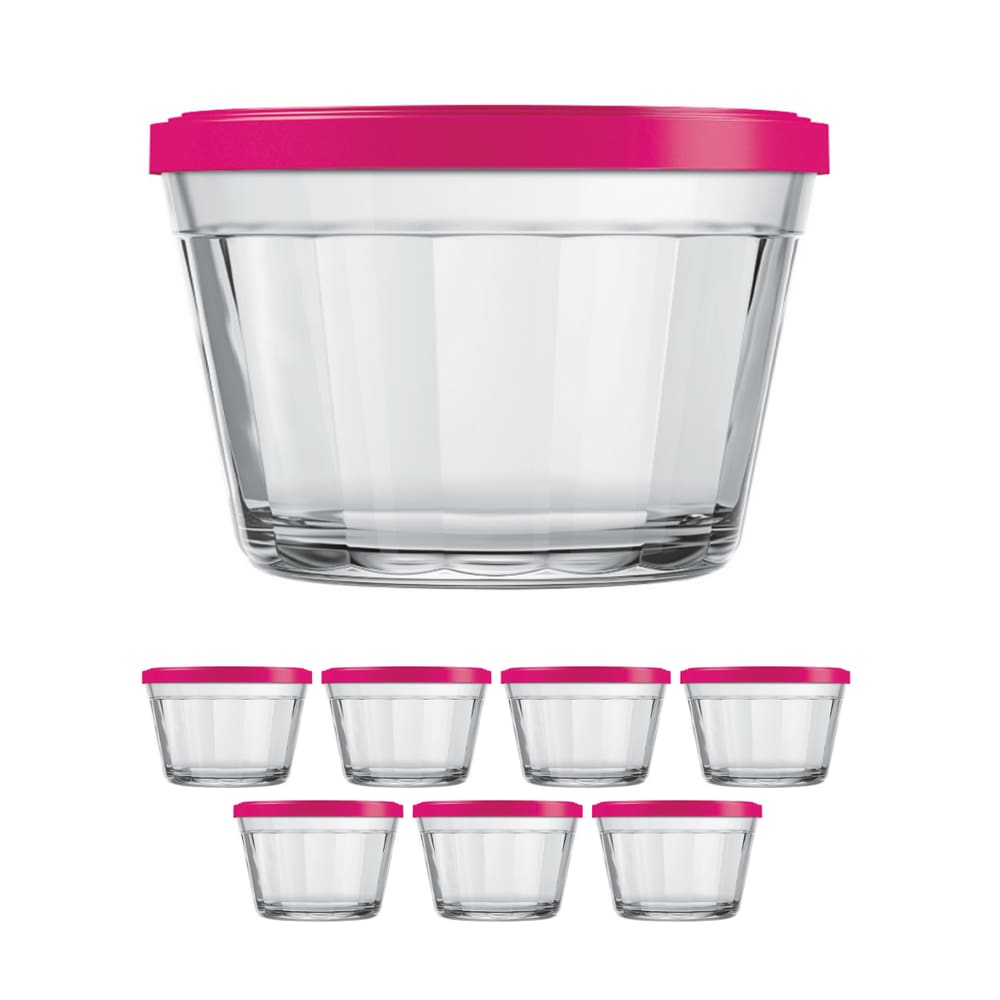 Kit Pote Copo Americano C/Tampa Cor Sortida 350ml Nadir 7Un