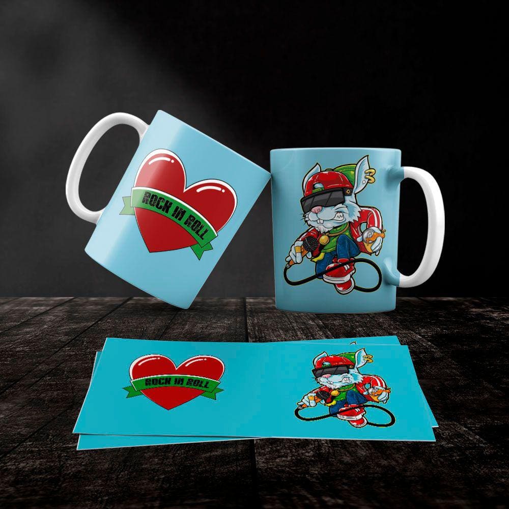 Caneca Cerâmica Rock and Roll Mod.05