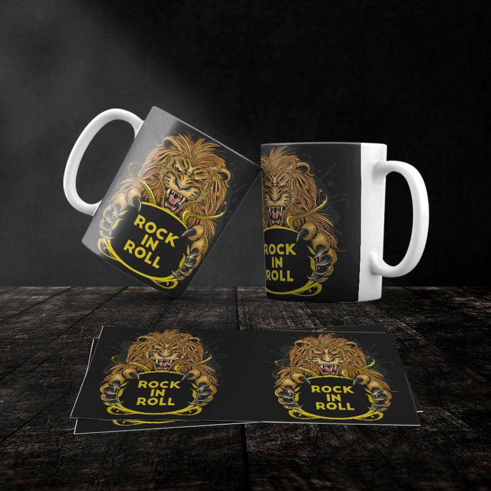Caneca Cerâmica Rock and Roll Mod.18