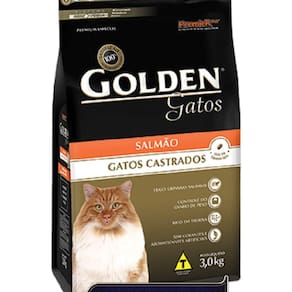 Ração Golden Gato Adulto Castrado - Salmão - 3kg