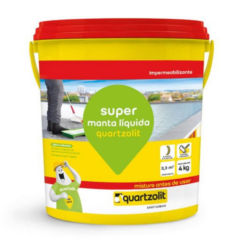 Super Manta Liquida 4Kg Cinza Concreto Quartzolit