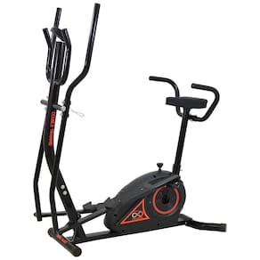 Elíptico Double Training + Bicicleta Ergométrica 2x1 Monitor 5 funções