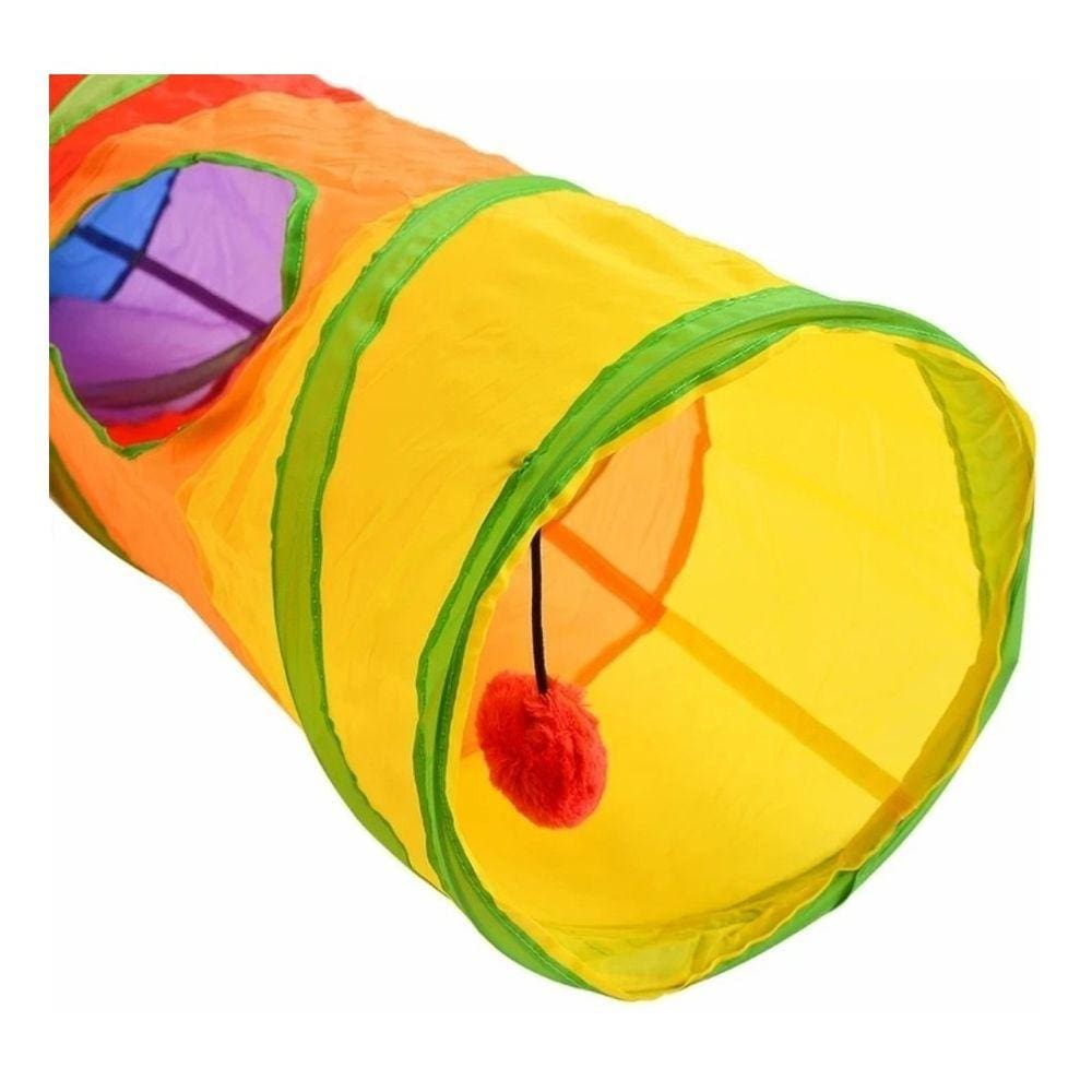 Brinquedo Para Pets Túnel Labirinto Para Gatos Colorido