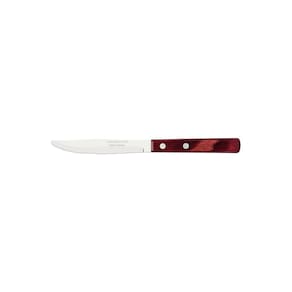 Faca de Mesa Tramontina com Lâmina em Aço Inox e Cabo em Madeira Polywood Vermelho 4" Tramontina
