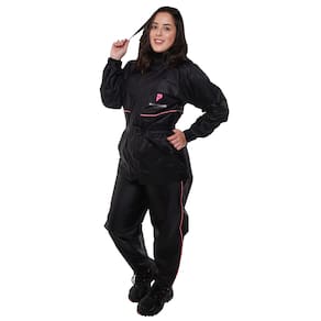 Conjunto Impermeável Full Motociclista Feminino Com Capuz e Bolso Pioneira