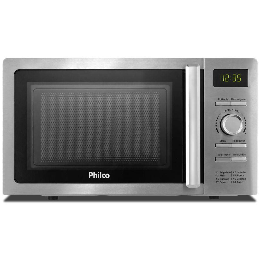 Micro-ondas de Mesa Philco com 20 Litros de Capacidade Preto e Inox - PMO23IP