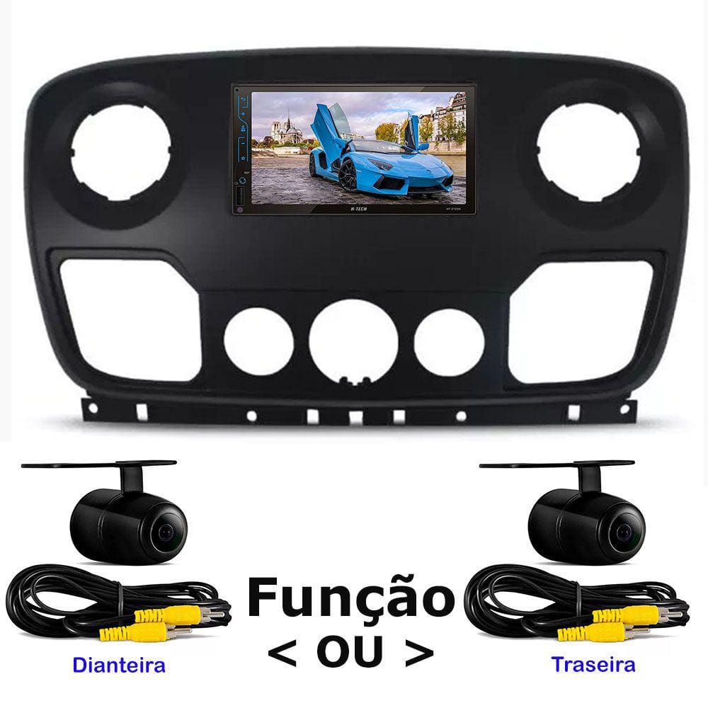 Kit Multimidia hTECH Renault Master Moldura Painel 2Din Mp5