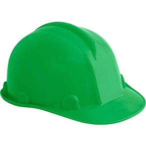 Capacete Aba Frontal Verde Com Carneira Plastica Classe B Ca