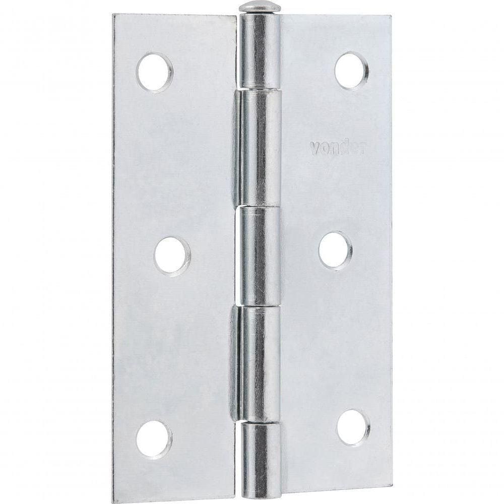Dobradiça P/ Porta 1.1/2" Em Ferro Zincado C/ 24 Pç Vonder