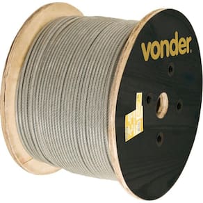 Cabo De Aço Af 5/32 Alma De Fibra 6X19M Galvanizado Plastif