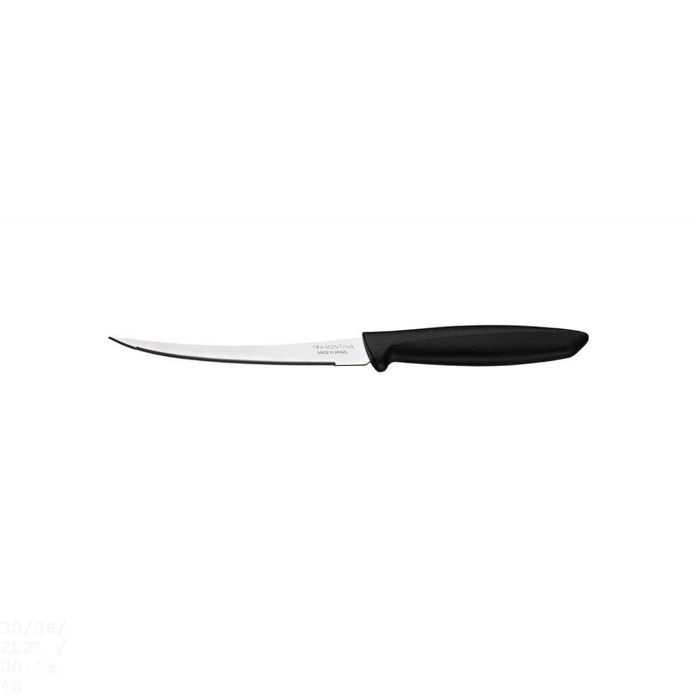Faca para Tomate Tramontina Plenus com Lâmina em Aço Inox e Cabo de Polipropileno Preto 5" Tramontina