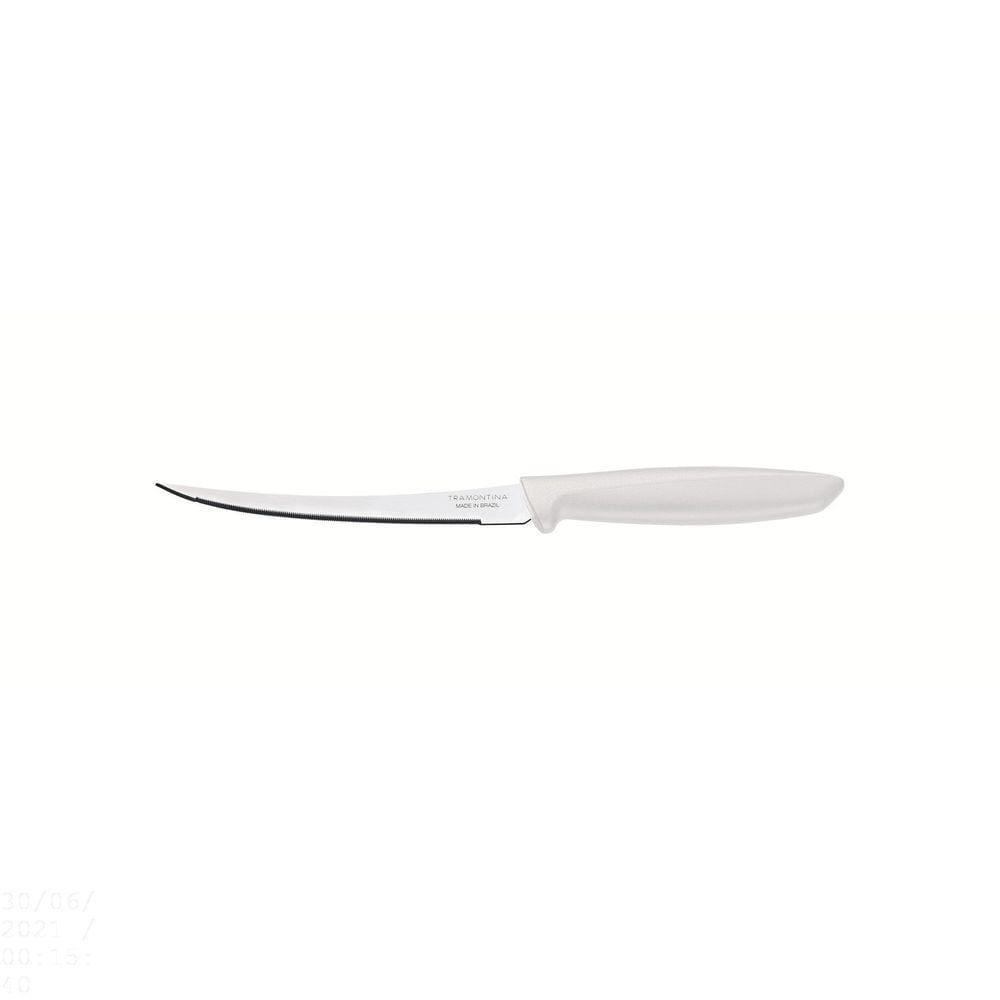 Faca para Tomate Tramontina Plenus com Lâmina em Aço Inox e Cabo de Polipropileno Off White 5" Tramontina