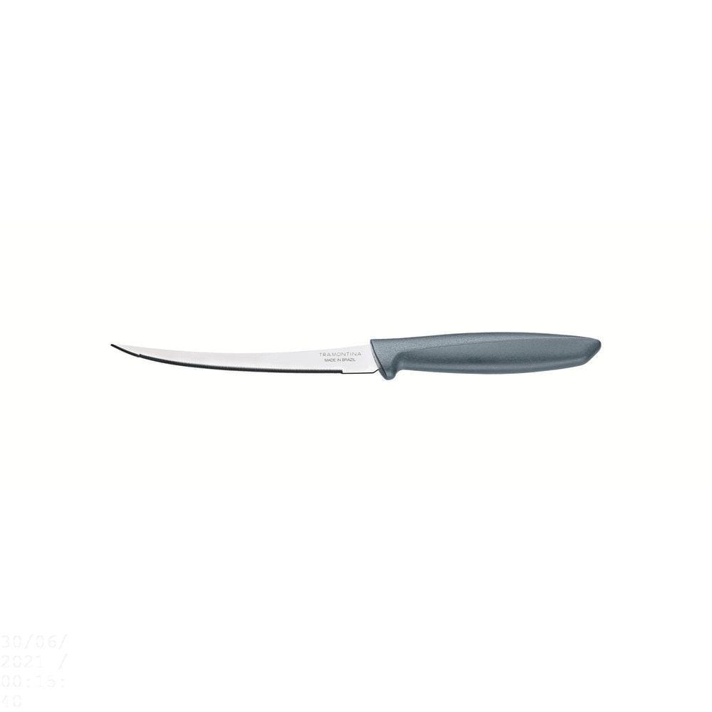 Faca para Tomate Tramontina Plenus com Lâmina em Aço Inox e Cabo de Polipropileno Cinza 5" Tramontina