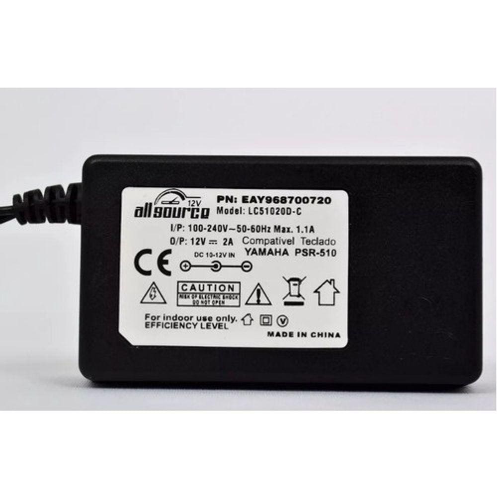 Fonte Carregador Yamaha Mx-61 Mx61 Mx-88 Mx88 12v 2a