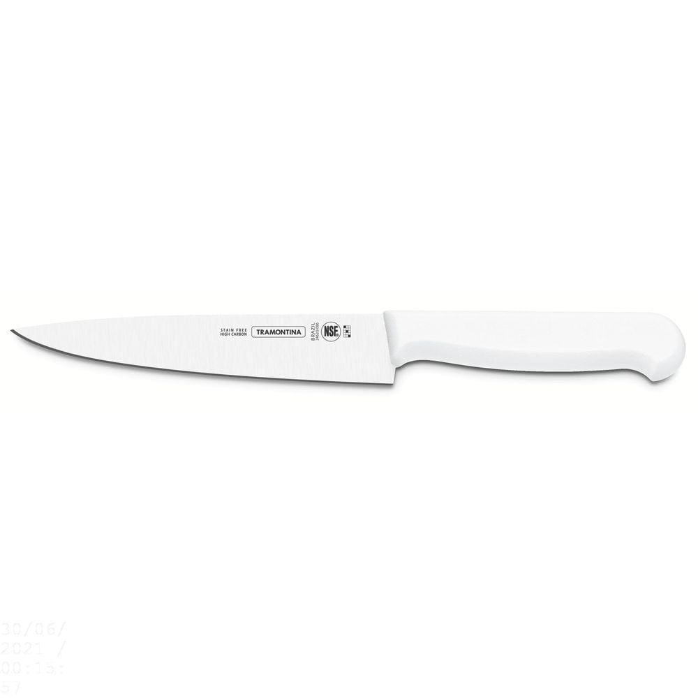 Faca para carne 10&quot; Branco Profissional Tramontina em Aço Inox Tramontina