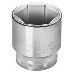 Soquete Sextavado 8 Mm Encaixe 1/2´´ com Acabamento Cromado