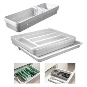 Organizador Gavetas Talheres Extensor Porta Facas Logic Kit