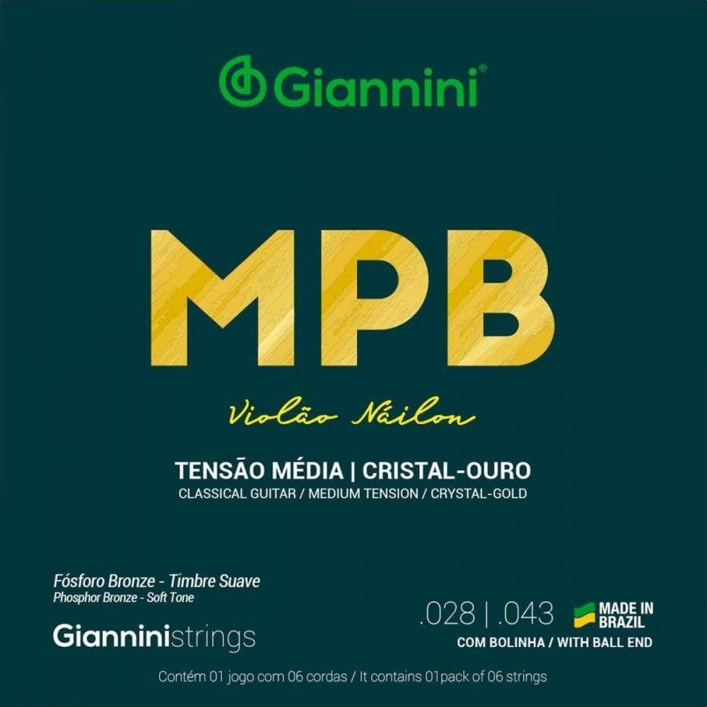 Kit 3 Encordoamento Violão Nylon Giannini Genwg Bolinha Série