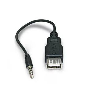 Cabo Adaptador P2 X Usb Femea Automotivo Mp3 Auxiliar 15Cm